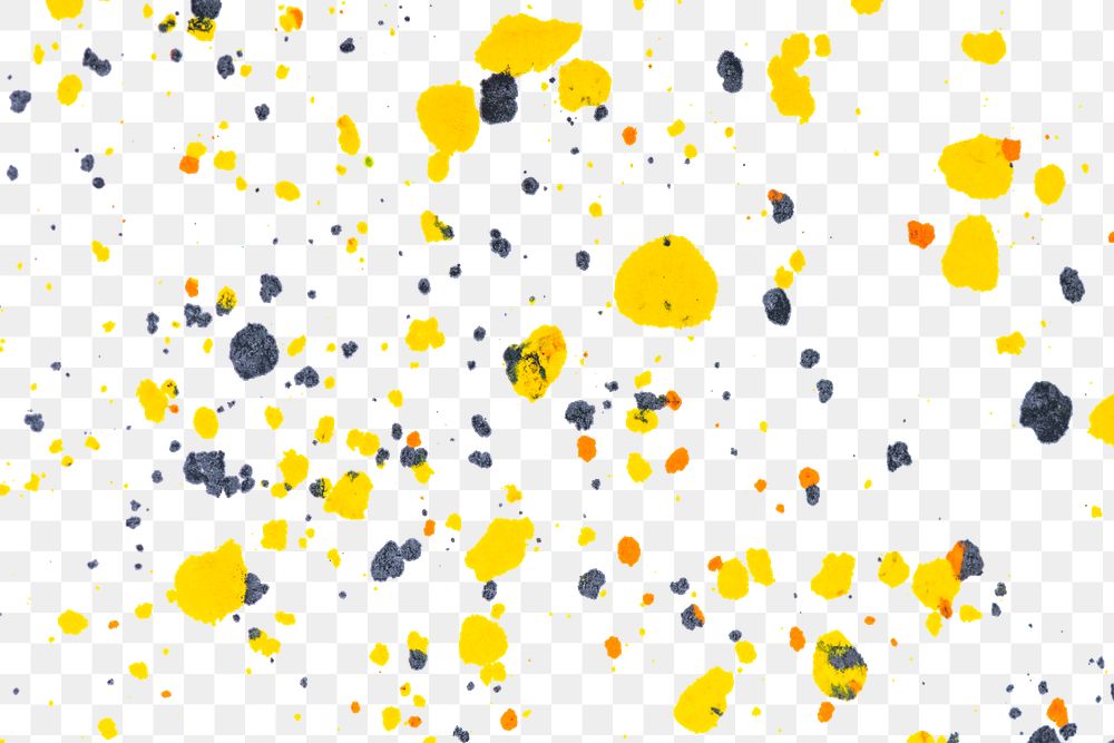 Creative png transparent background with black and yellow crayon art