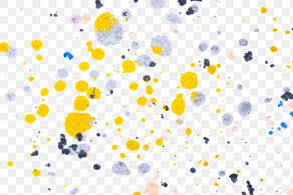 Handmade png transparent background with yellow and blue crayon art