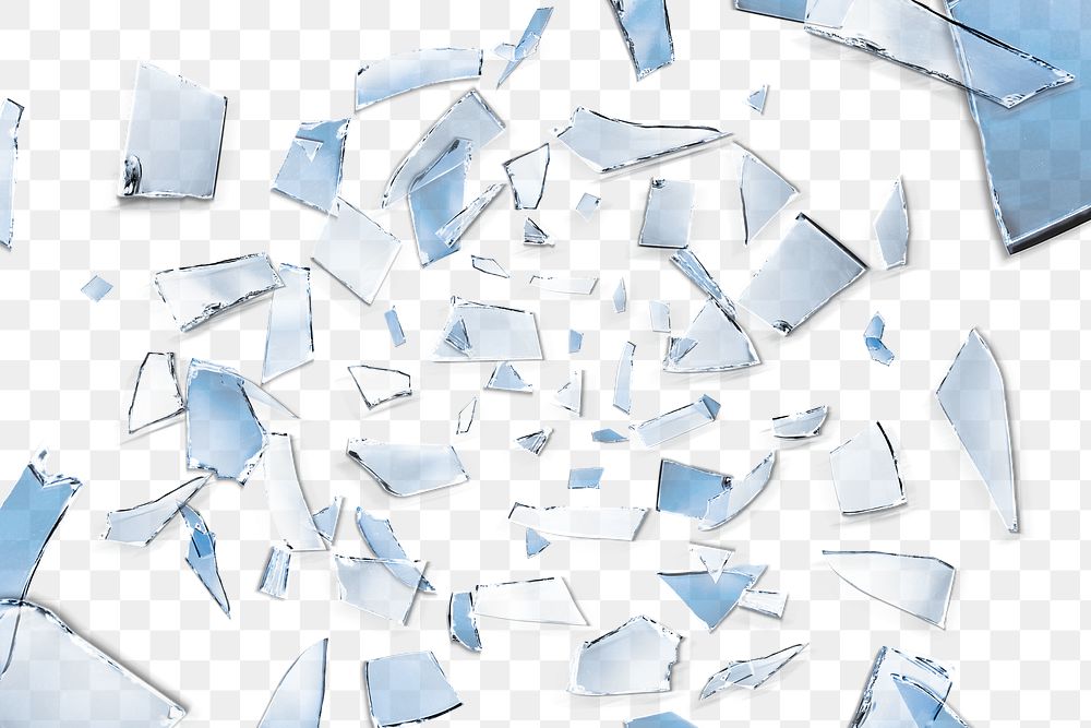 glass shards flying