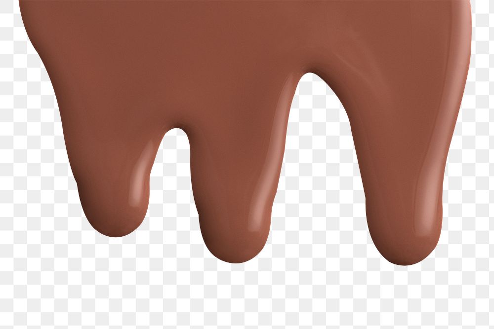 Brown dripping paint png element
