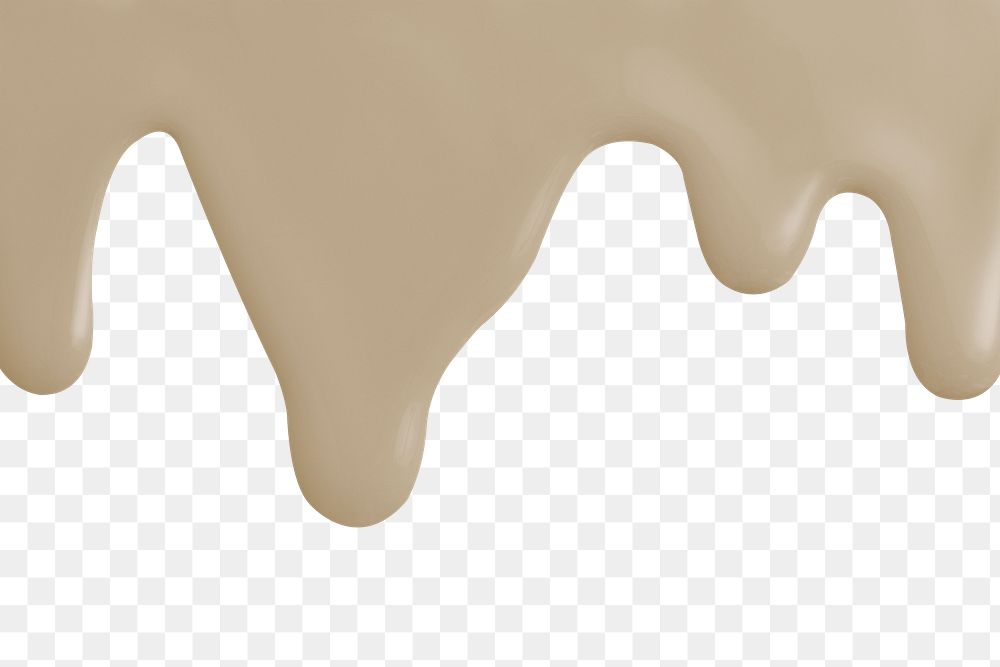 Beige dripping paint png element