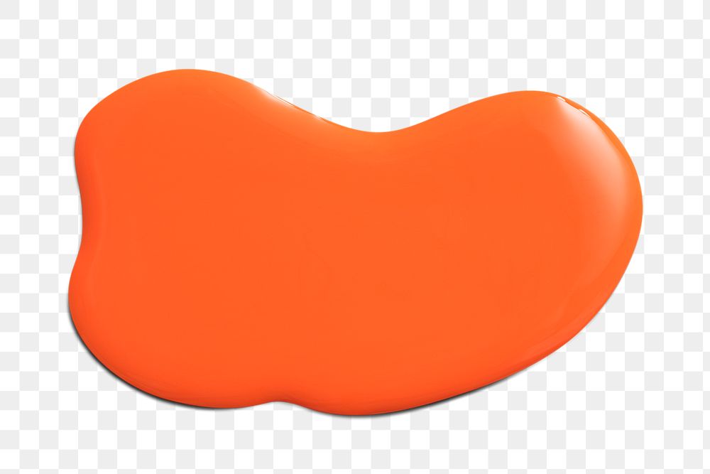 Orange paint drop png design element