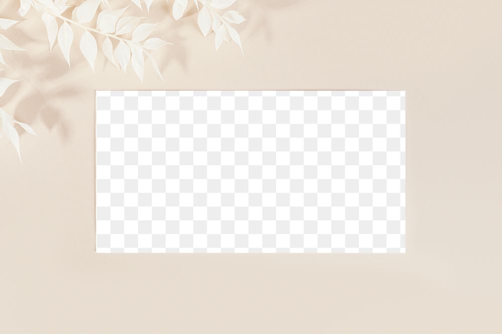 Blank paper on ornamental branches transparent png