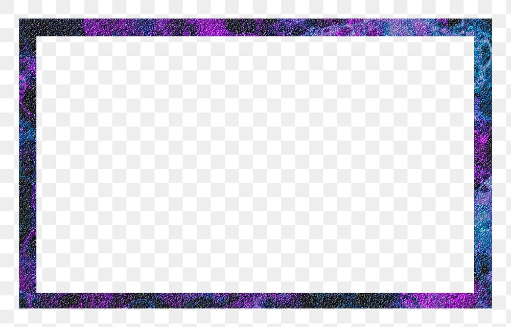 Bubble art rectangle frame png in ombre purple DIY experimental art