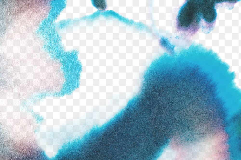 Aesthetic abstract chromatography png background in blue indigo