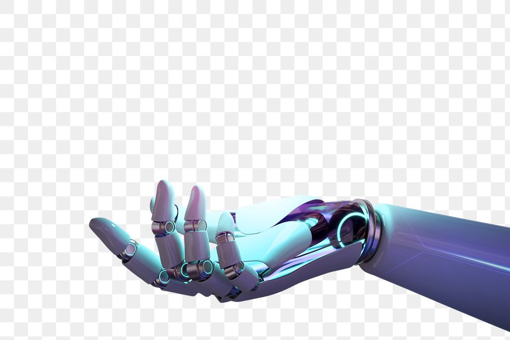 Robot hand png sticker, AI technology side view