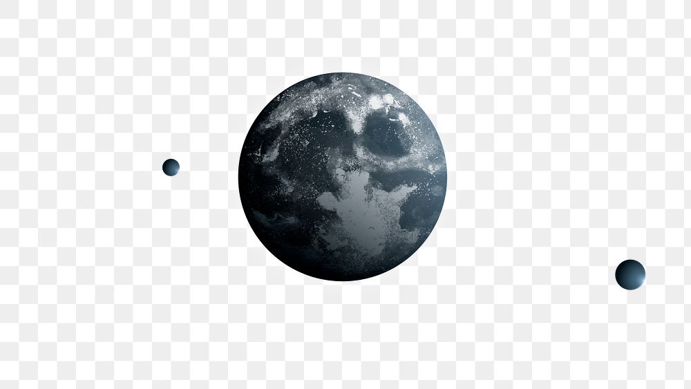 Solar system universe background png with earth in aesthetic style