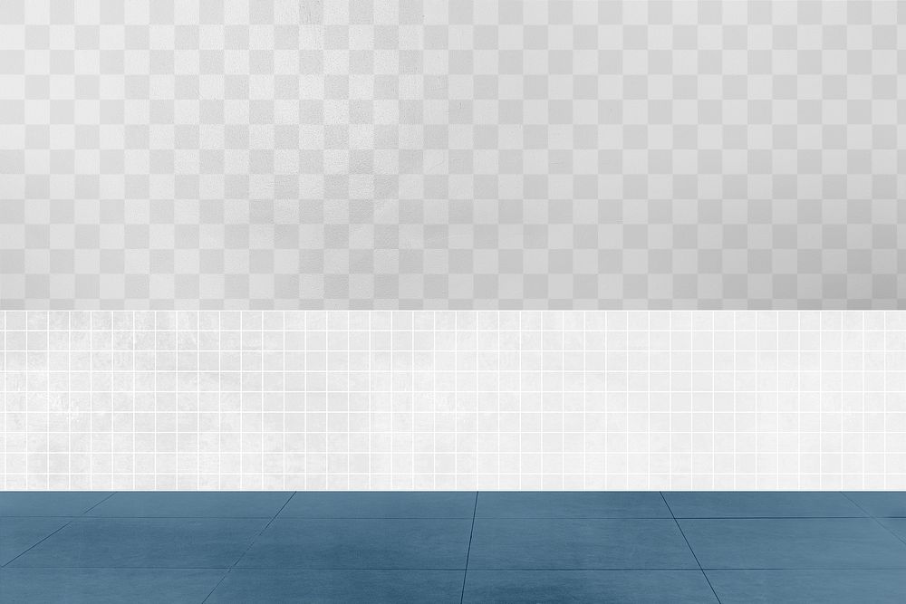 Modern wall mockup png authentic empty room interior design
