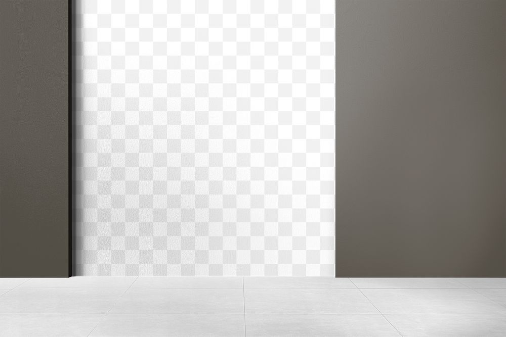 Minimal wall mockup png authentic empty room interior design