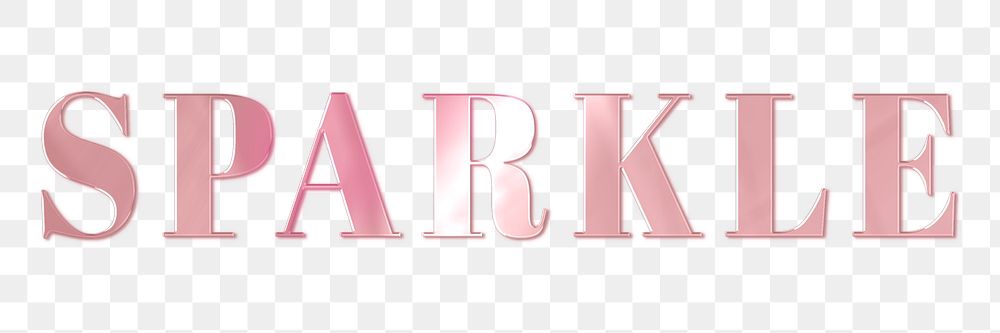 Sparkle png sticker typography in rose gold font