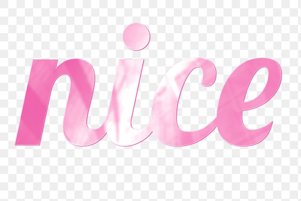 Nice png sticker text in shiny pink font
