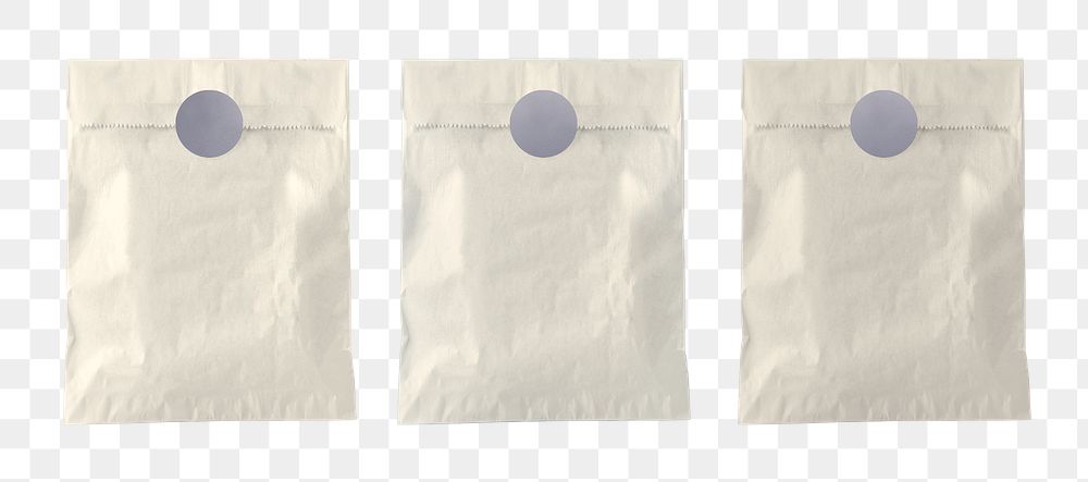 Png bakery paper bag mockup in minimal style