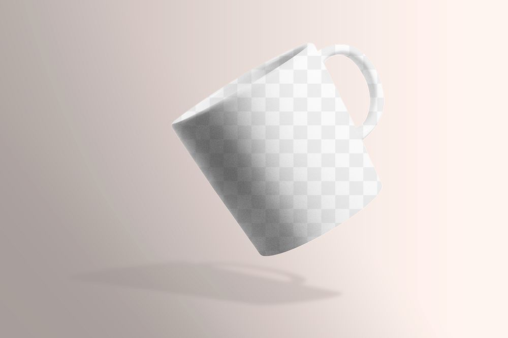 Png ceramic coffee mug mockup transparent design