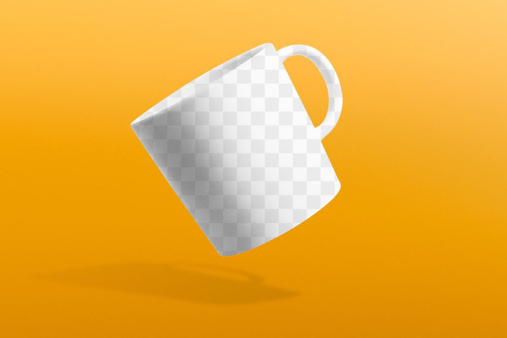 Ceramic mug mockup png transparent, kitchen utensil, realistic object