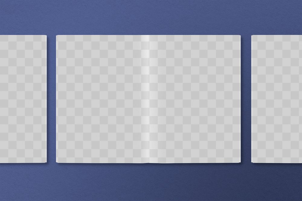 Png book cover mockup in minimal style