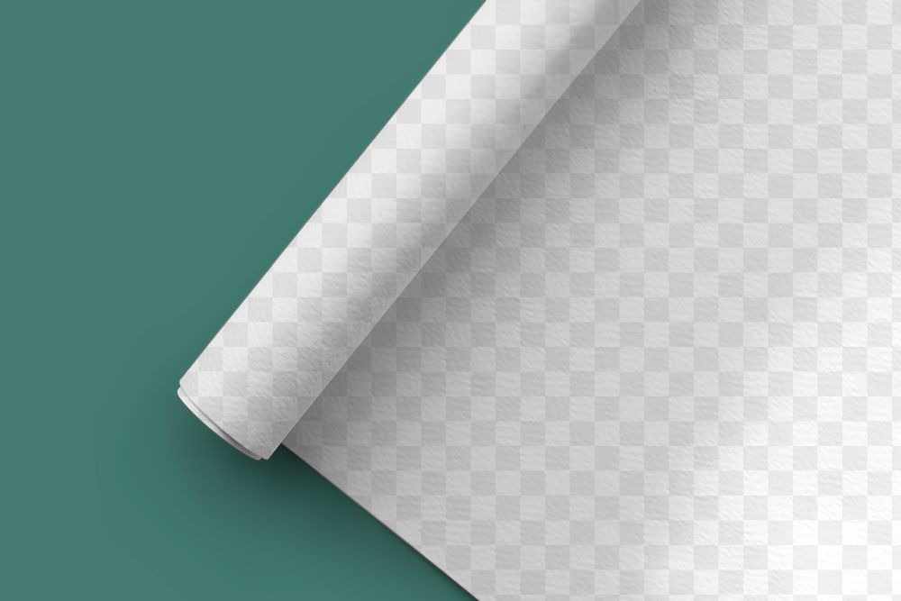 Png paper roll mockup transparent design