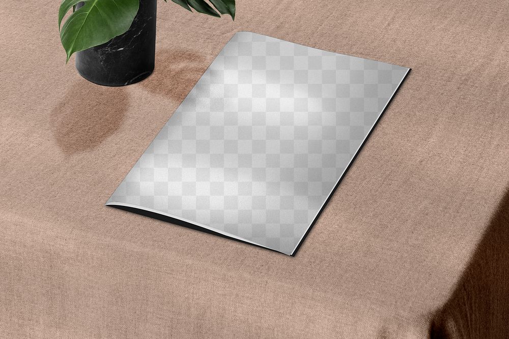 Menu png mockup transparent paper stationery