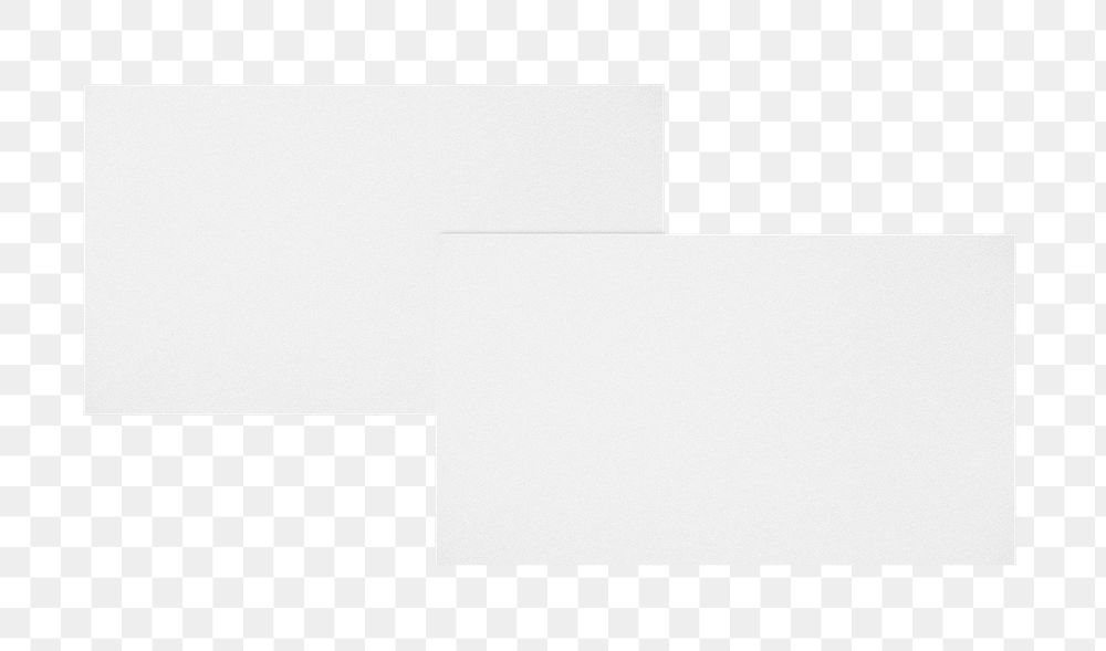 Png business card mockup in white