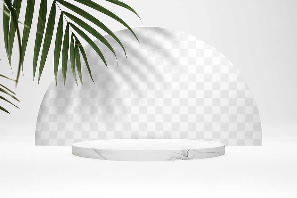 Png product backdrop mockup in transparent minimal aesthetic