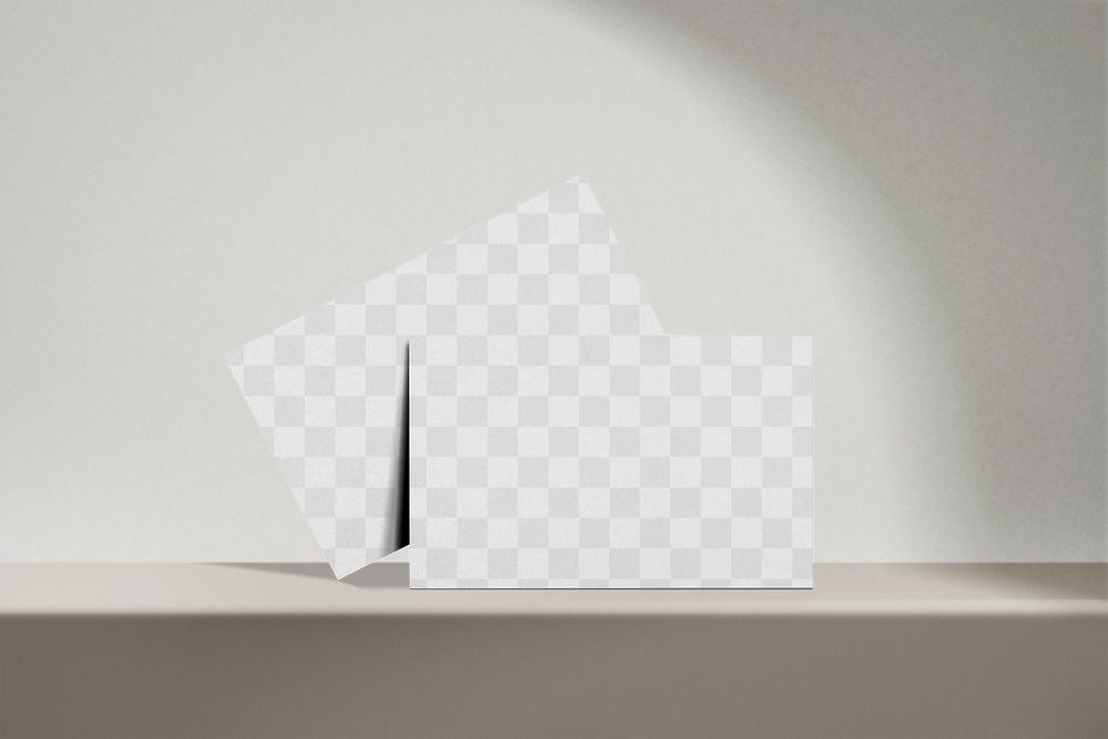 Business card mockup png transparent with minimal background