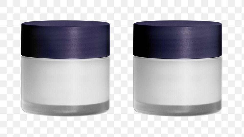 Skincare jars png, white design with design space