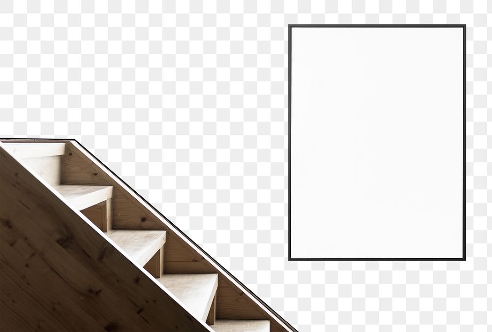 Stairs and frame png transparent background