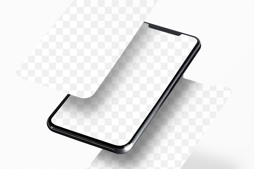 Phone png mockup on white background 