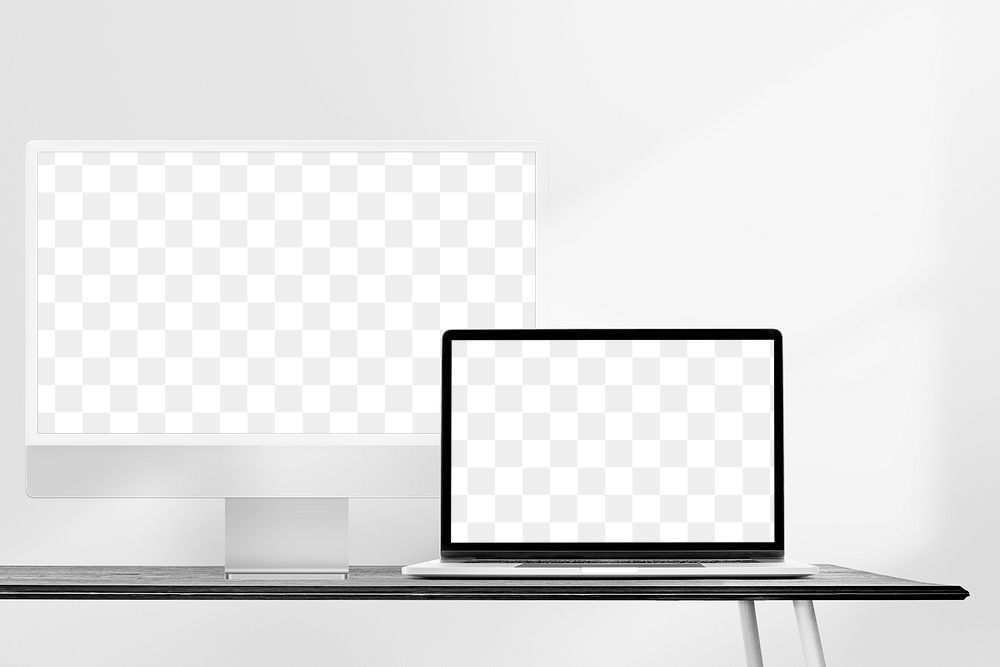 Computer screens mockup png