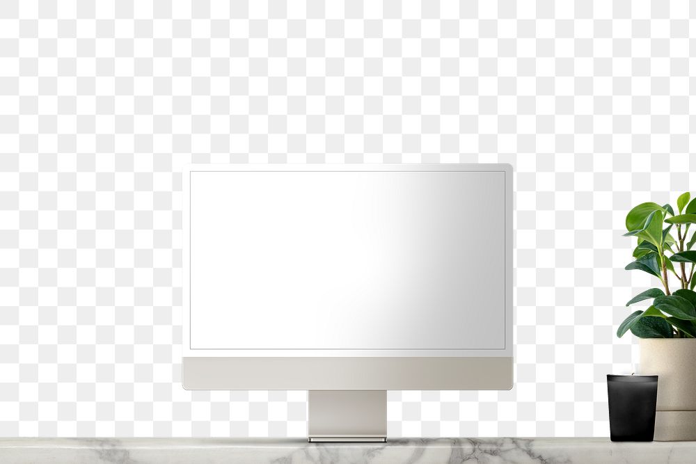 Desktop screen png, blank design space