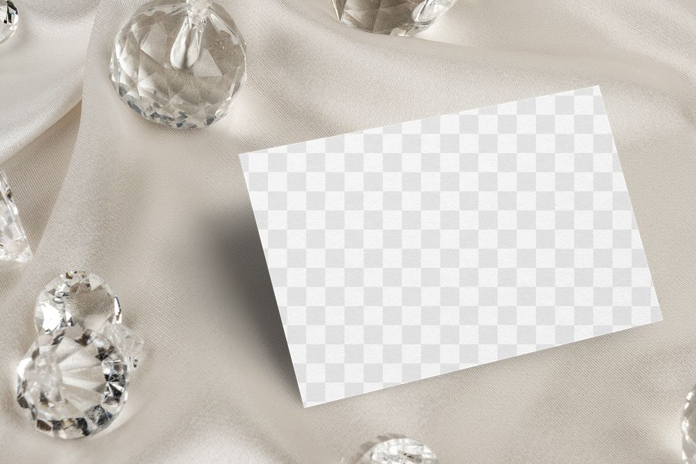 Business card png mockup, transparent design