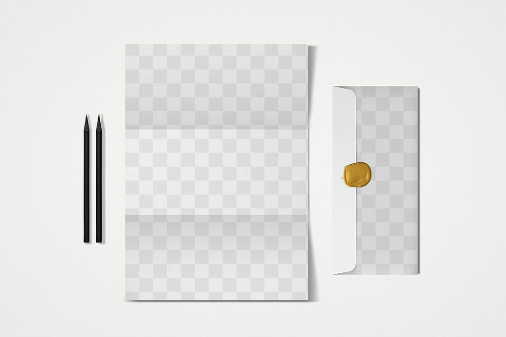 Corporate identity png mockup, stationery realistic image