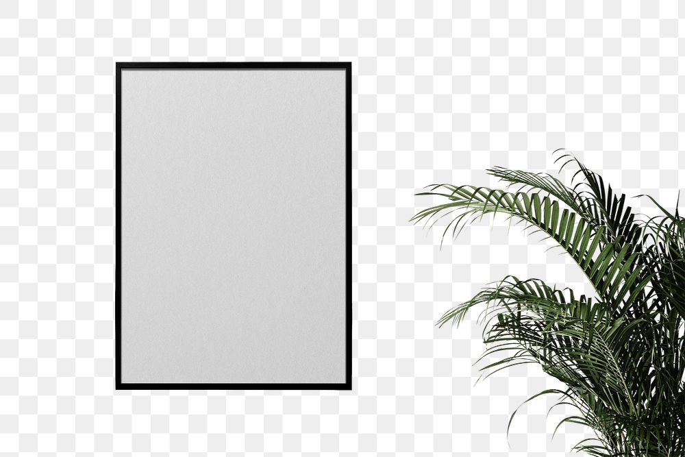 Photo frame png, blank wall home decor