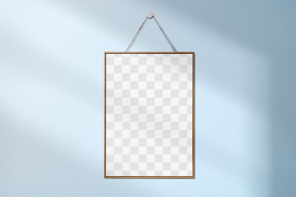 Picture frame png mockup, realistic wall home decor