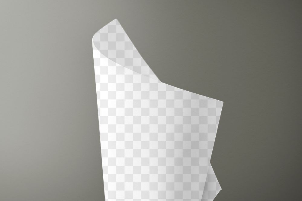 A4 paper png mockup, transparent blank design space