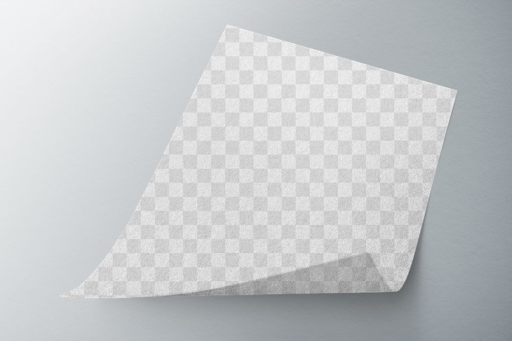 A4 paper png mockup, transparent blank design space