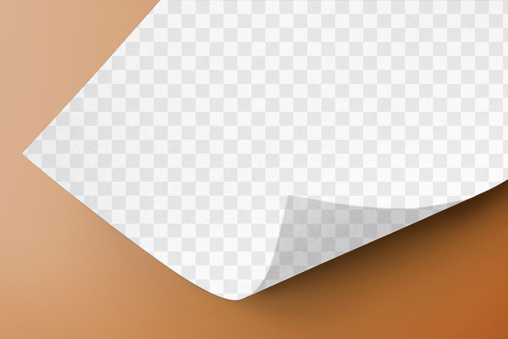 A4 paper png mockup, transparent blank design space