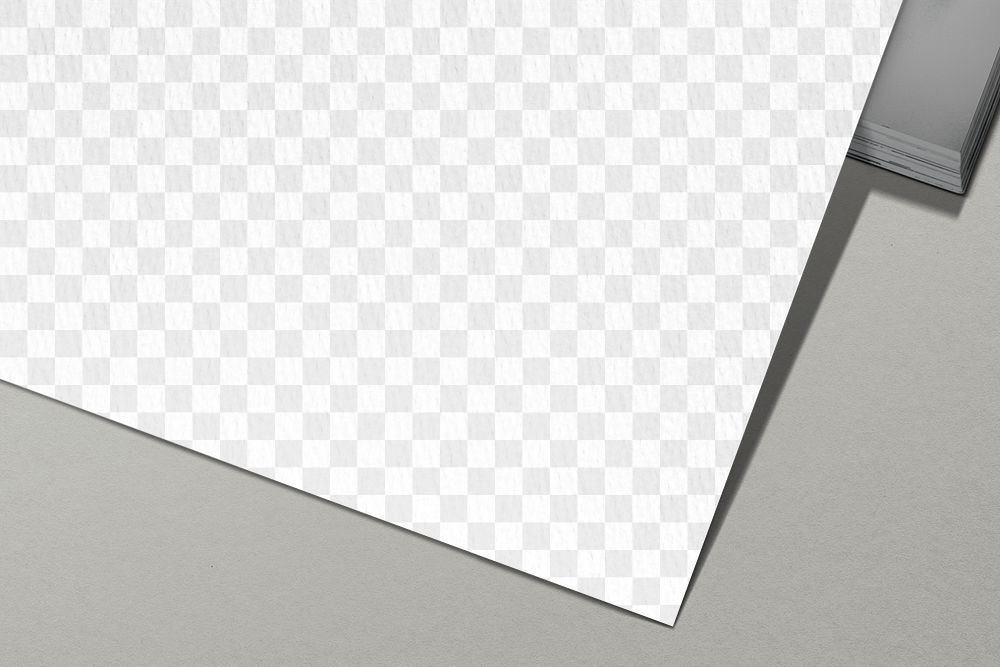 A4 paper png mockup, transparent blank design space