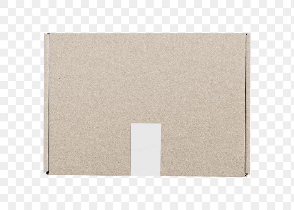 Paper box package png sticker, isolated object, transparent background