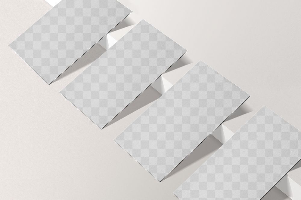 Business card mockups png, transparent design