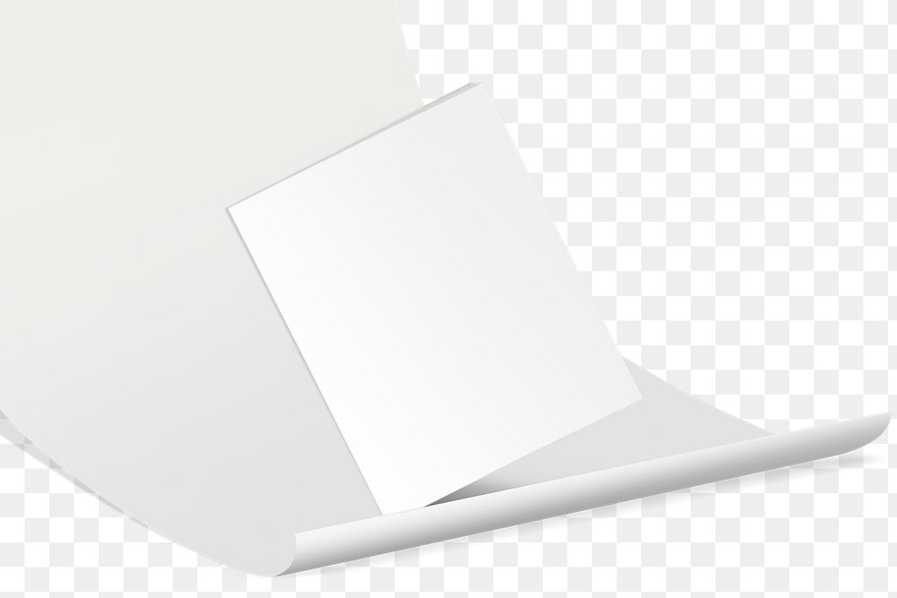 Blank paper documents png sticker, with design space