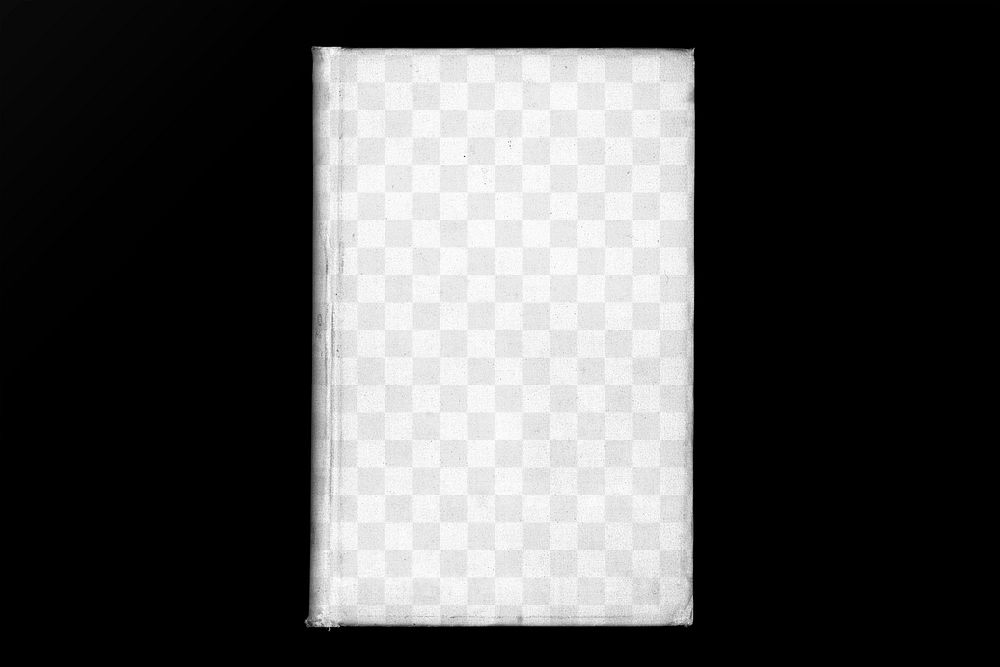 Book cover png mockup, transparent design