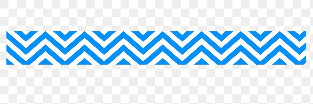 Brush stroke png blue zigzag pattern
