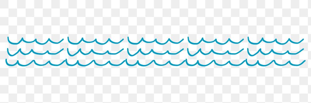 Ocean wave brush png  hand drawn pattern