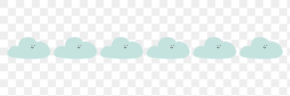 Cloud brush png hand drawn weather icon doodle 
