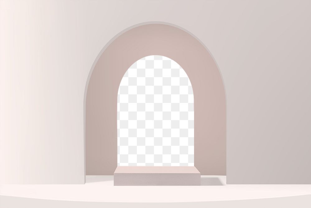 Aesthetic png product display, transparent window