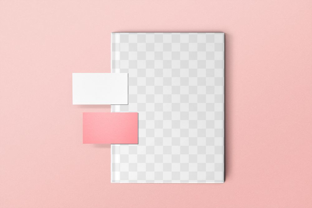 Book png, transparent design, business card, corporate identity