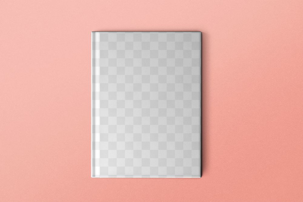 Book cover png mockup, transparent design 
