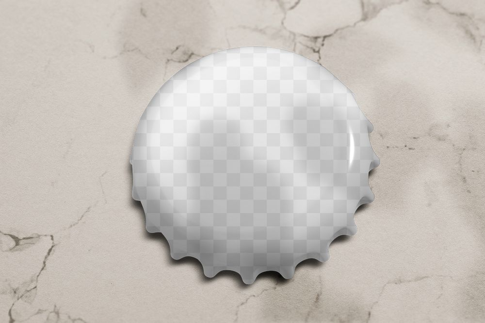 Bottle cap png mockup, transparent design