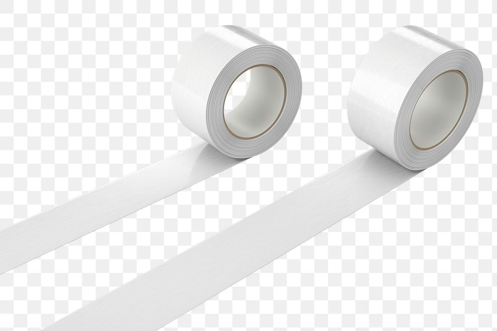 White washi tape png, isolated object on transparent background
