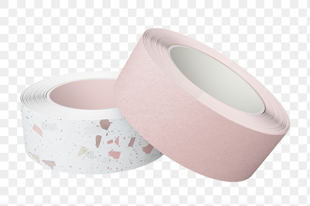 Pink washi tape png, isolated on transparent background